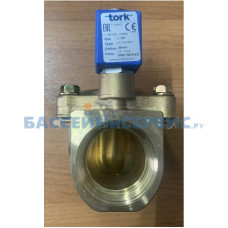 Клапан электромагнитный Tork Н.З. ВР 1 1/2" S101007460E (T-GP107) корп. латунь, 0,5-12 бар, -10..+140*C, уплот. EPDM, 230